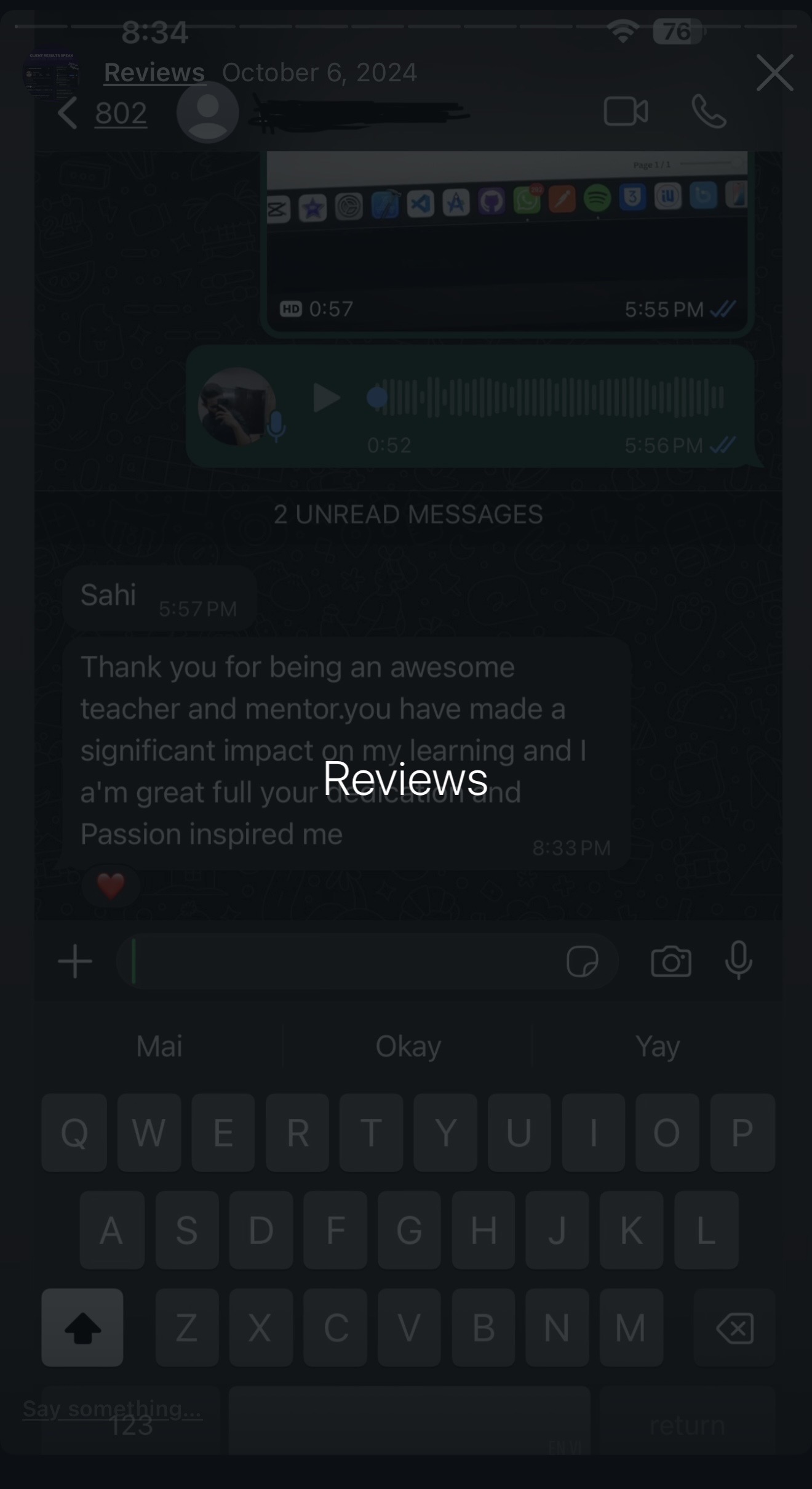 Instagram reviews highlight preview